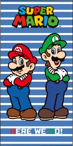 Super Mario Here We Go fürdőlepedő, strand törölköző 70x140cm