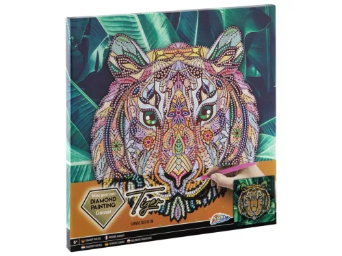 Tigris Jungle gyémántszemes kirakó vásznon 30x30 cm