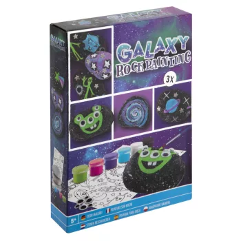 Színes Galaxy kavicsfestő készlet matricával