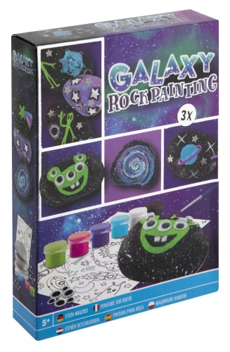 Színes Galaxy kavicsfestő készlet matricával