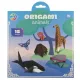 Állatos Colorful origami papír 18 db-os