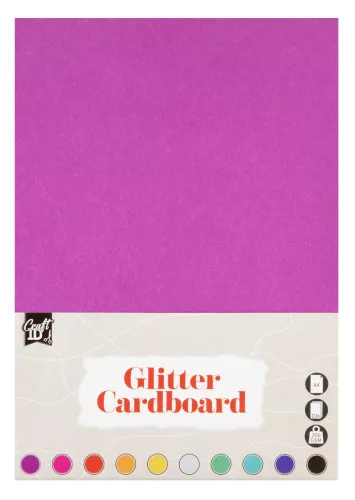 Színes Craft csillámos karton papír, rajzpapír A4 12 szín