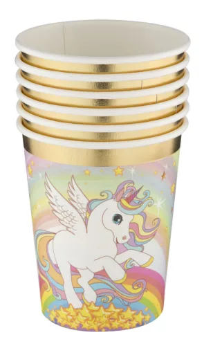 Unikornis Rainbow papír pohár 6 db-os 250 ml