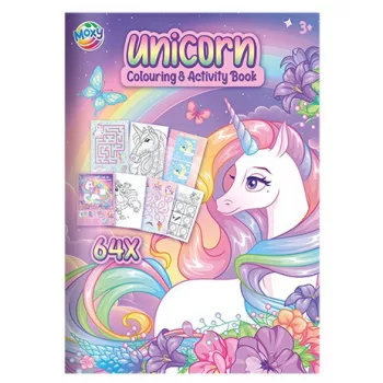   Unikornis Pastel Rainbow színező és activity szett 64 oldalas