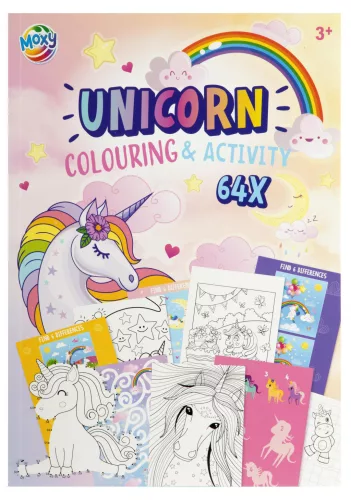 Unikornis Fun színező és activity szett 64 oldalas