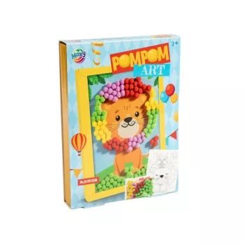 Oroszlán Colorful pom pomos kreatív szett