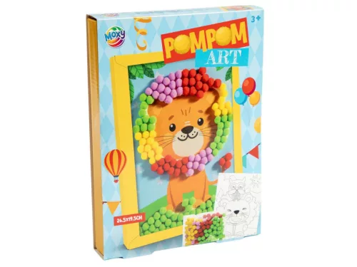 Oroszlán Colorful pom pomos kreatív szett