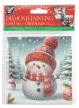 Karácsonyi Snowman gyémántszemes 2 db-os kártya szett borítékkal