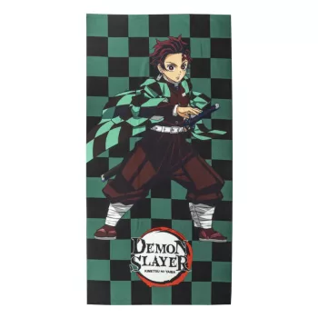   Demon Slayer Green fürdőlepedő, strand törölköző 70x140cm (Fast Dry)