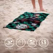 Demon Slayer Green fürdőlepedő, strand törölköző 70x140cm (Fast Dry)
