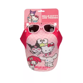 Hello Kitty Friends napszemüveg és baseball sapka szett