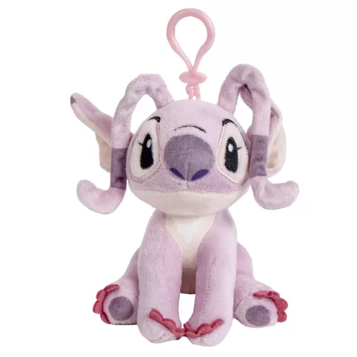 Disney Lilo és Stitch, A csillagkutya Angel 3D plüss figura akasztóval 14 cm