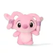 Disney Lilo és Stitch, A csillagkutya Pink 3D plüss figura akasztóval, táskadísz 12 cm