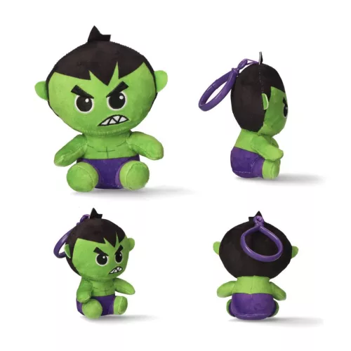 Bosszúállók Hulk 3D plüss figura akasztóval, táskadísz 13 cm