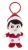 Manó Lady Elf 3D plüss figura akasztóval, táskadísz 14 cm