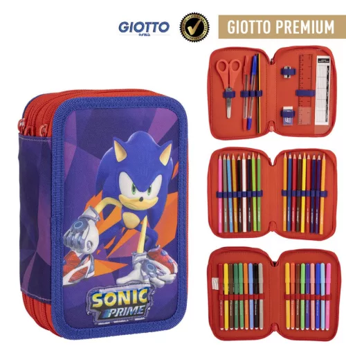 Sonic a sündisznó Prime tolltartó töltött 3 emeletes