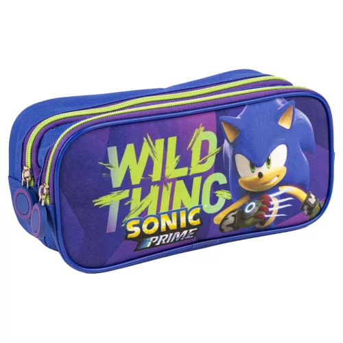 Sonic a sündisznó Wild Thing 2 rekeszes tolltartó 22,5 cm