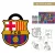 FC Barcelona Crest színező, activity szett
