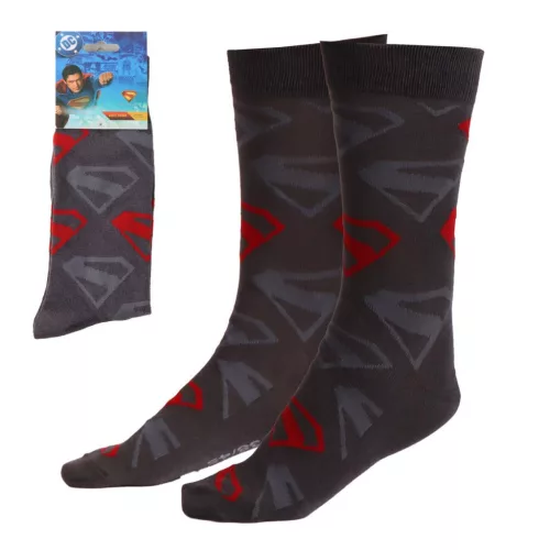 Superman Grey felnőtt hosszú szárú zokni 38/45