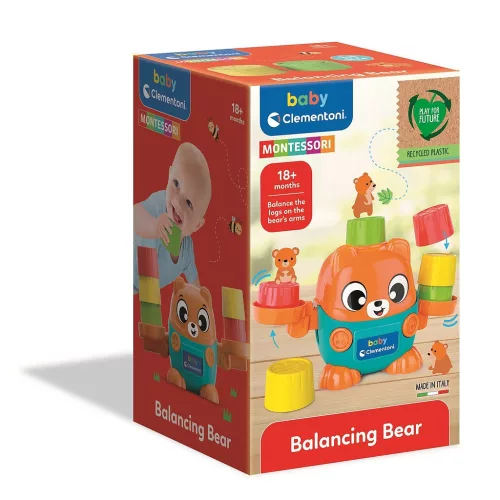 Egyensúlyozó mackó Montessori baba játék Clementoni