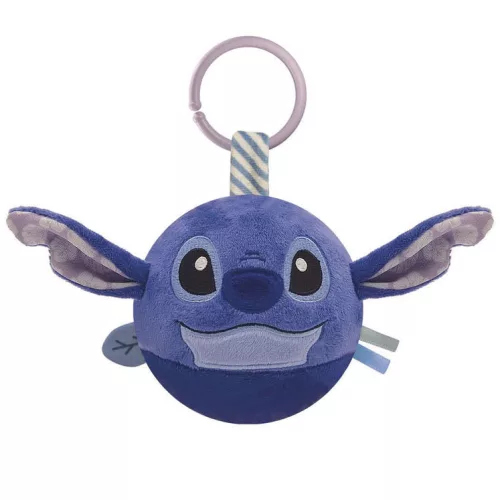 Disney Lilo és Stitch, A csillagkutya Round plüss labdafigura, baba csörgő Clementoni