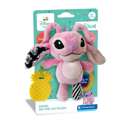 Disney Lilo és Stitch, A csillagkutya Angel plüss figura és rágóka Clementoni