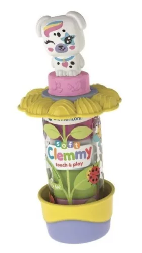 Színes Clemmy Garden Dog puha építőkocka szett 7 db-os Clementoni