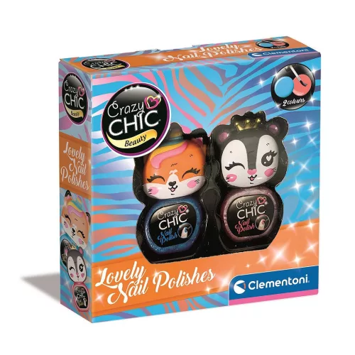 Crazy Chic Lovely Tigers csillámos körömlakk szett Clementoni