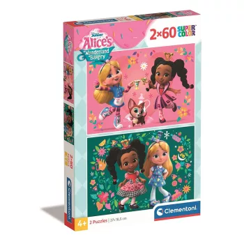   Disney Alice Csodaország cukrászdája Flowers 2x60 db-os puzzle Clementoni