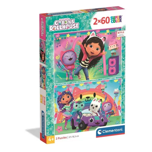 Gabi babaháza Glittery Day 2x60 db-os puzzle Clementoni