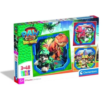 Mancs Őrjárat Dino Movie 3x48 db-os puzzle Clementoni