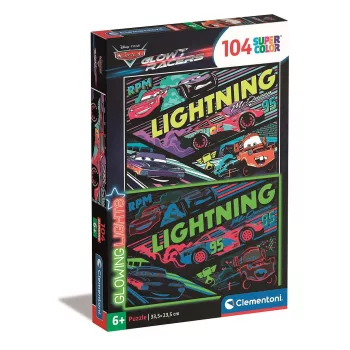   Disney Verdák Lightning 104 db-os világítós puzzle Clementoni