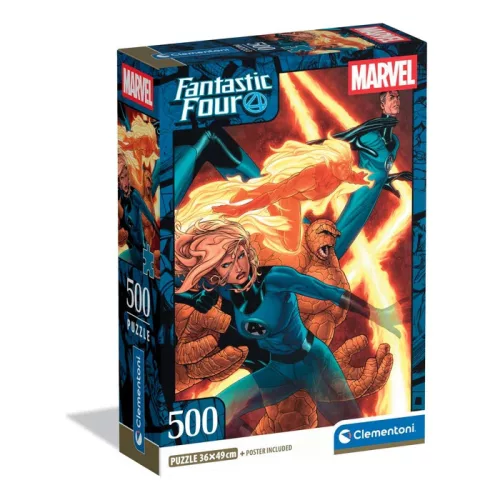 A Fantasztikus 4-es Flame 500 db-os Compact puzzle Clementoni