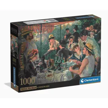  Művészet A csónakázó társaság ebédje Renoir 1000 db-os Compact puzzle Clementoni