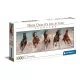 Lovas Wild Brown Horses 1000 db-os panoráma puzzle Clementoni