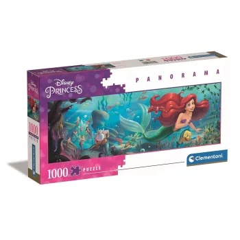   Disney Hercegnők Ariel 1000 db-os panoráma puzzle Clementoni