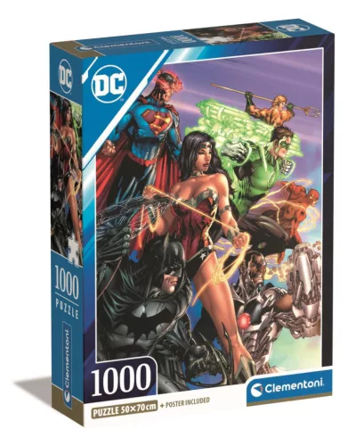 Az Igazság Ligája DC Power 1000 db-os Compact puzzle Clementoni
