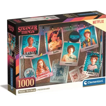   Stranger Things Polaroids 1000 db-os Compact puzzle Clementoni