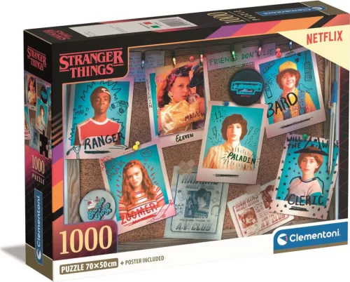 Stranger Things Polaroids 1000 db-os Compact puzzle Clementoni
