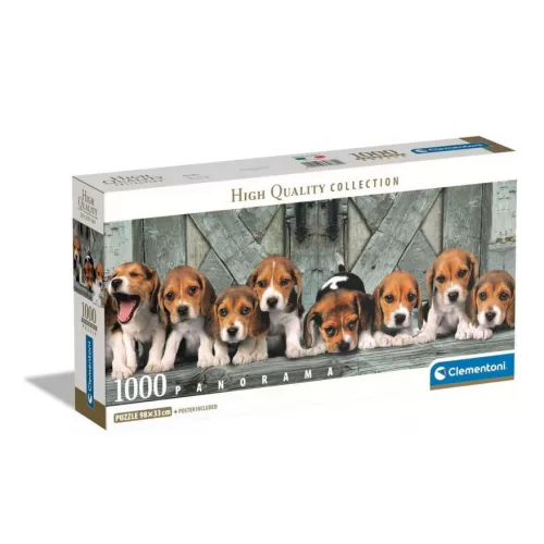 Kutyás Beagles 1000 db-os panoráma puzzle Clementoni