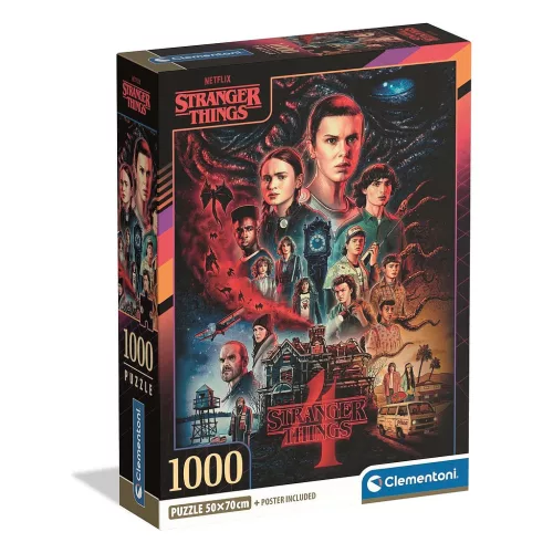 Stranger Things Darkness Rises 1000 db-os Compact puzzle Clementoni