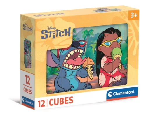 Disney Lilo és Stitch, A csillagkutya Funny Day mesekocka 12 db-os Clementoni