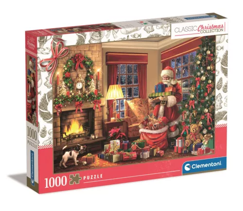 Karácsonyi Santa's Gift 1000 db-os puzzle Clementoni