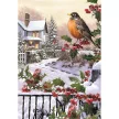 Karácsonyi Robin and Holly 1000 db-os puzzle Clementoni