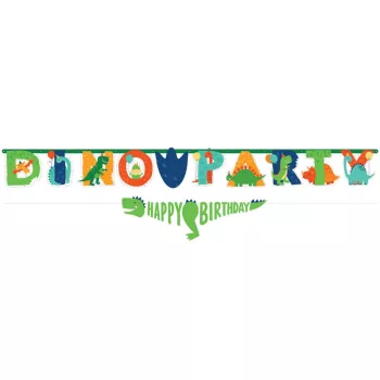 Dinoszaurusz Dino-mite Happy Birthday felirat 230 cm
