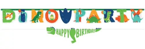 Dinoszaurusz Dino-mite Happy Birthday felirat 230 cm