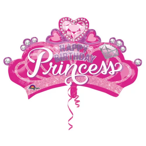 Princess Crown, Hercegnő fólia lufi 81 cm