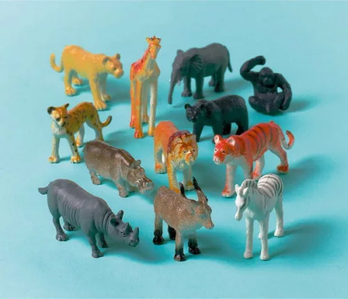 Dzsungel Wild műanyag figurák 12-os szett