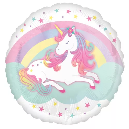 Unikornis Rainbow Star fólia lufi 43 cm