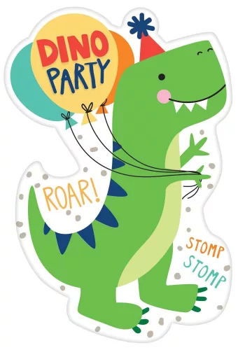 Dinoszaurusz Dino-Mite Party Meghívó 8 db-os
